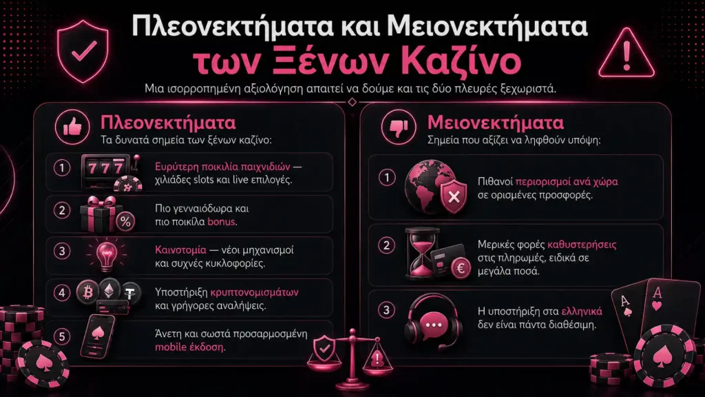 Πλεονεκτήματα και Μειονεκτήματα